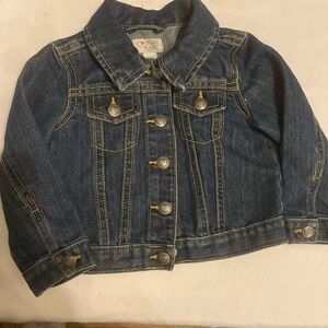 est 1989 Toddler Jean Jacket Size 18-24 months hearts on buttons, button closure